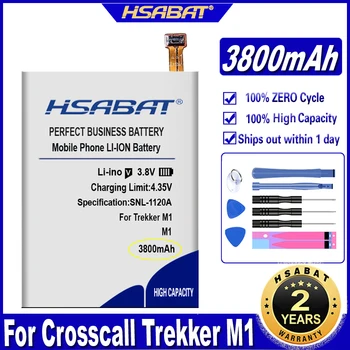HSABAT Trekker M1 Crosscall Trekker M1 Piller için 3800mAh Daha Büyük Kapasiteli Pil