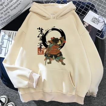 Samurai hoodies kadınlar Kawaii japon streetwear hoodies kadın grafik tişörtü