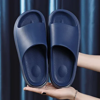 2023 Kore Eva Slaytlar Ev Sandalet Kadın Kalın Platform Yumuşak Taban Bulut Terlik Yaz Plaj Flip Flop kaymaz ayakkabı