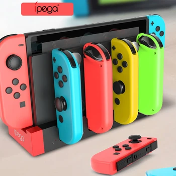 PG9186 Denetleyici Şarj Nintendo Anahtarı Joycon Uyumlu şarj standı Standı İstasyonu 2 Renk Tutucu Göstergesi ile