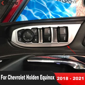 Araba pencere camı Kaldırma Anahtarı Düğmesi Paneli Kapak Trim İçin Chevrolet Holden Equinox 2018 2019 2020 2021 Mat İç Aksesuarları
