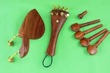 Yeni Luthier üst gül ahşap viyola parçaları, mandal, tailpiece, çenelik, endpin