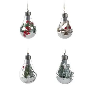 LED ışık topları Su Geçirmez Noel Ağacı Düğün Ev İç Dekorasyon Şeffaf Noel Süs Plastik Ampul