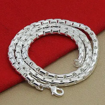 Rafine Bildirimi erkek 925 Ayar Gümüş Moda 4mm Kadınlar Takı Kolye Zincirleri