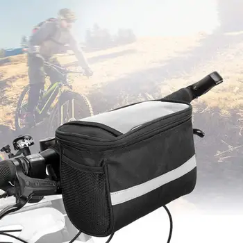 Bisiklet Çantası Çok Yönlü Bisiklet Gidon Çantaları Büyük Kapasiteli Şeffaf Dokunmatik Ekran Ön Depolama Kolaylık sağlamak için
