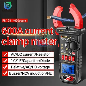 ANENG PN128 Kelepçe Metre AC / DC voltmetre 600A akım kelepçesi NCV True Rms multimetre Kelepçe Otomatik Değişen Elektrikçi Araçları
