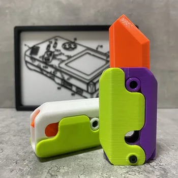 3D Yerçekimi Bıçak Havuç Bıçağı Dekompresyon İtme Kartı Küçük Oyuncak 3D Baskı Yerçekimi Bıçak Havuç Bıçağı