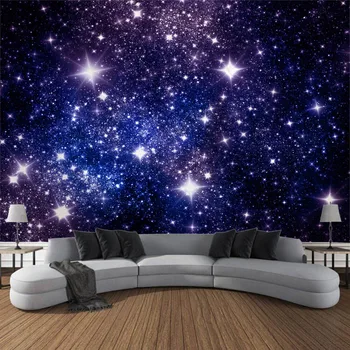 Galaxy Evren Yıldız Goblen Duvar Asılı ev duvar Dekorasyonu Battaniye Kawaii çocuk Odası Dekorasyon yatak çarşafı