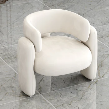 Estetik büro sandalyeleri Lüks Parti Ergonomik Beyaz Kahve Zemin Sandalye Makyaj Balkon Muebles Para El Hogar Mobilya WJ35XP