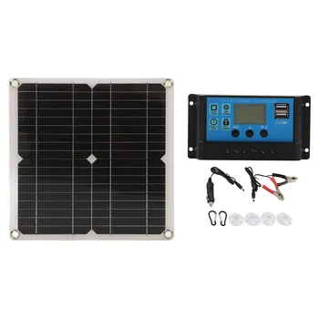 RV güneş panelı Yüksek Verimli Aşırı Şarj Geçirmez Durum Göstergesi Çift USB Bağlantı Noktası 12W Mono Güneş Şarj Panelleri IP65 Su Geçirmez