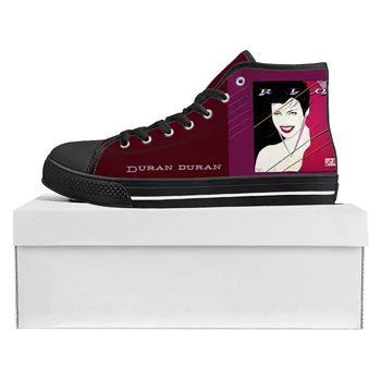 Dans Rock Grubu Duran Duran Moda Yüksek Top yüksek kaliteli ayakkabılar Mens Womens Genç Kanvas Sneaker Çift Ayakkabı Özel Ayakkabı
