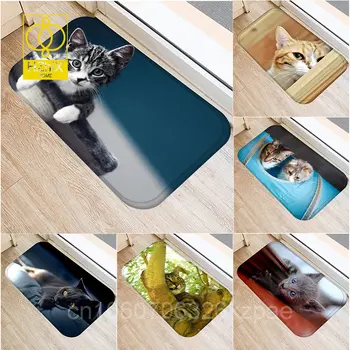 Sevimli Kediler Paspas Kaymaz paspas Koridor Mutfak Yatak Odası Halıları Ev Kapalı Banyo Halı Evrensel Karşılama Mat Ön Kapı