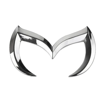 5X Gümüş Evil M Logo Amblem Rozet Çıkartması Mazda Tüm Model Araba Gövde Arka Bagaj çıkartma Tabela Dekor