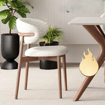 Iskandinav tasarımcı katı ahşap yemek sandalyeleri ışık lüks Modern ve basit arkalığı masası kahve dükkanı eğlence ev kumaş sanat