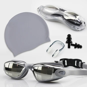 Yüzmek Gözlük Yüzme Gözlük Yetişkinler anti-sis Su Geçirmez Koruma Yüzmek Gözlük Kulak Tıkacı İle Erkekler Kadınlar İçin Havuz Gözlükleri 2023