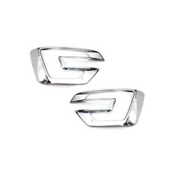 Araba Ön Tampon Sis Lambası Kapağı Sis Lambası Trim Ford Explorer 2016 için 2017 Aksesuarları 2 ADET Gümüş