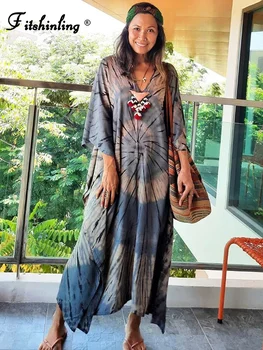 Batik Vintage Plaj Elbise Kadın Giyim Boho Boy Robe Femme V Boyun Hoiday Yaz Elbiseler Kıyafetler Kadın Yeni