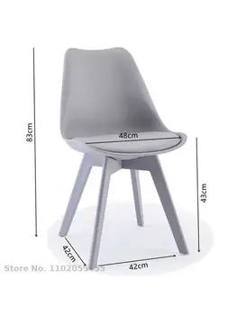 İskandinav Rahat Basit Boş Sandalye Yemek Sandalyesi Açık Plastik Modern Yazma Sandalye Net Kırmızı Makyaj Arkalığı