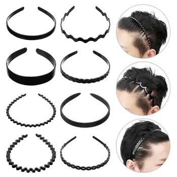 Açık kaymaz Aksesuarları Siyah Kafa Bandı Bahar Dalgalı saç bandı Unisex Hairband Spor Saç Çember