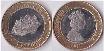 Cebelitarık'ta 2011 yılında Trafalgar Savaşı için 2 Pound %100 Orijinal