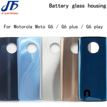 10 Adet Arka Panel Cam Pil Kapağı Motorola Moto G6 Artı Oyun Yedek Arka Konut Şasi Kapı Kasa Vücut
