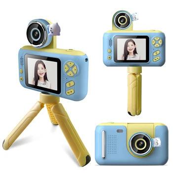 2.4 İnç Renkli Ekran Çocuk Çocuk Çocuk Kamera 1080p Çocuk Kamera 180 Derece Rotasyon Dijital fotoğraf kamerası doğum günü hediyesi