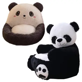 Çocuklar Panda Peluş Koltuk Dolması Panda Oturma Koltuk Kanepe Yumuşak Kumaşlar Hayvan Desteği Koltuk Yürümeye Başlayan Hayvan Mobilya Çocuklar İçin