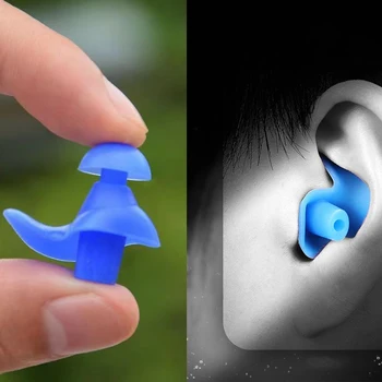 Su geçirmez Kulaklıklar Silikon Taşınabilir Kulak Tıkacı Su Sporları İçin Yüzme Aksesuarları Dalış Kulak Tıkacı Kutusu İle Kulak Klipleri
