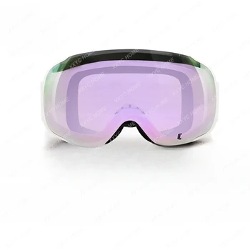 Kayak gözlüğü otomatik renk değiştiren Manyetik Lens Erkekler ve Kadınlar Yetişkin Çerçevesiz Çift Katmanlı Buğu Önleyici