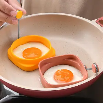 Yumurta Fritöz Kalıp 360 derece döndürme kolu ısı yalıtımı kare yuvarlak Kızarmış Yumurta kalıp omlet kalıp ev için