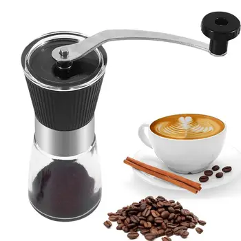 Kahve Çekirdeği Değirmenleri Cam Manuel El Kahve Değirmeni El Krank Kahve Değirmeni Kahve Değirmeni Döner Tahıl Kahve Çekirdeği Değirmeni