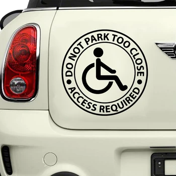 Tekerlekli sandalye Erişimi Gerekli Engelli Araba Pencere Tampon vinil yapışkan engelli Çıkartma İşareti