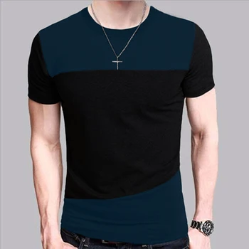 B6012 Erkek T Shirt Slim Fit Ekip Boyun T-shirt Erkekler Kısa Kollu Gömlek Casual tişört Üstleri Kısa Gömlek Boyutu M-5XL TX116-R