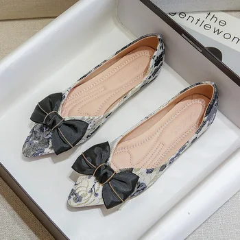 Papyon Düz Rhinestones Ayakkabı Kadın Rahat Nefes Bale Daireler Kadın Loafer'lar Slip-on ayakkabılar Bling 2023