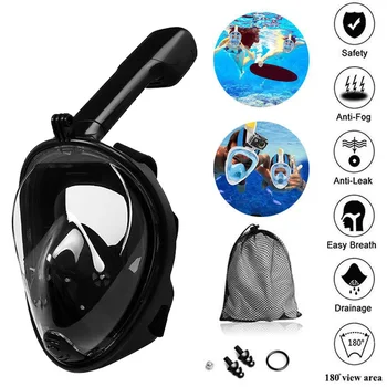 2023 Yüzme dalış maskesi Tam Yüz anti-sis Şnorkel Tüplü dalış maskesi Sualtı Spearfishing Maskesi Gözlük Eğitim Maskesi