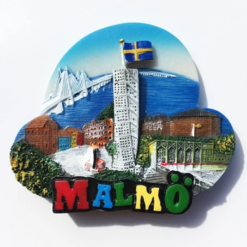 Isveç Buzdolabı Çıkartmalar Stockholm Malmö Seyahat Hediyelik Eşya Ev Dekorasyon Düğün Doğum Günü Yılbaşı Hediyeleri Buzdolabı Mıknatısları