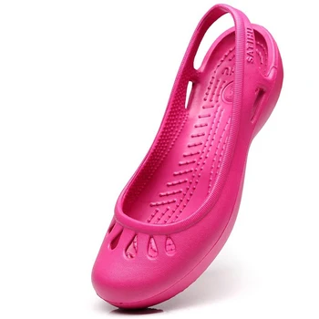 QUAOAR Yaz Kadın Plastik Sandalet Flats Ayakkabı Kadınlar Kızlar Bayanlar İçin Katır Takunya Terlik Üzerinde Kayma Siyah Bahçe Takunya Ölümsüz