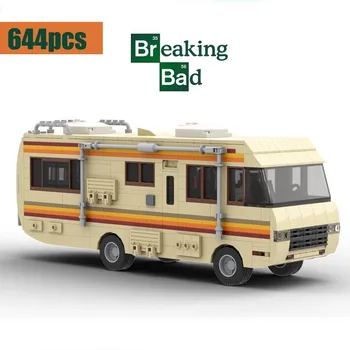 Yeni MOC-20606 Drama Breaking Bad RV Klasik Walter Beyaz Pinkman Pişirme Laboratuvarı RV Highideas Yapı Taşı Tuğla Oyuncak Çocuk Hediye