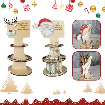 1 Adet Noel Baba Geyik Cüzdan Dekorasyon noel Hediyesi Noel Şenlikli Süslemeleri Çok fonksiyonlu Para Tutucu Tasarım G J9J8