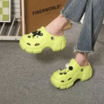 Kadın Nefes İçi Boş platform sandaletler Yaz Yeni Ayakkabı Kadınlar için Kapalı Ayak kaymaz Slaytlar Konfor Bayanlar Rahat Sandalet