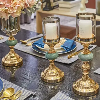 1 adet Altın Ayağı Mumluk Yaratıcı Şamdanlar Yemek Sehpa Düğün Olaylar Partiler Ev Dekor