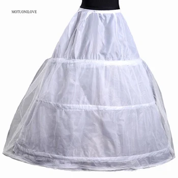 Ucuz Ücretsiz Kargo Beyaz 3 Çemberler Petticoat Kabarık Etek Kayma Jüpon düğün elbisesi Balo Stokta Düğün Aksesuarları