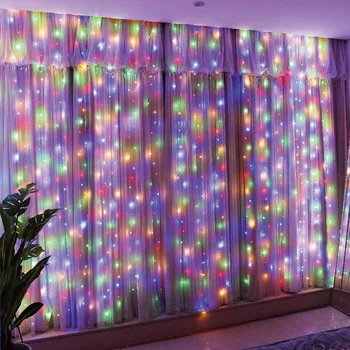 6M USB LED perili dizi perde ışıkları Garland tatil parti Süslemeleri Düğün Doğum Günü Yatak Odası Noel Süslemeleri ev için