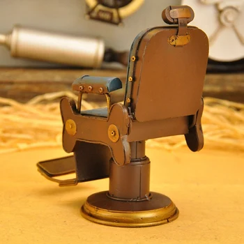 Demir Modeli Süslemeleri Yaratıcı El Sanatları berber koltuğu Mikro Metal Dekorasyon Yaratıcı Ev Mobilyası Teneke