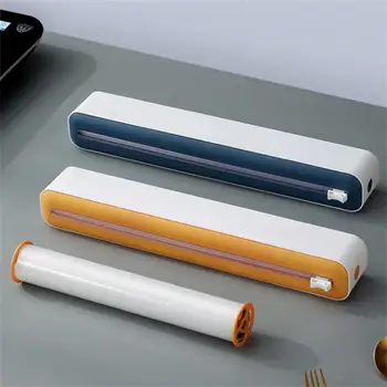 2İn1 Plastik Wrap Dağıtıcı Sarılmak Film Dağıtıcı Kesici Saran Wrap Dağıtıcı Alüminyum Folyo parşömen kağıdı Enjektör Mutfak Aracı