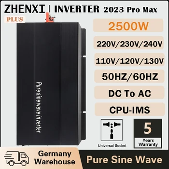 ZHENXI 2500W 2000W 1500W Saf Sinüs Dalga DC 12/24/48/96V AC 100/110/120/220/230/240V güç inverteri 50HZ/60HZ LCD Ekran ile