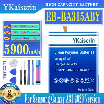 YKaiserin EB-BA315ABY EBBA315ABY 5900mAh Pil için Samsung Galaxy A31 2020 Sürümü SM-A315F/DS SM-A315G / DS Piller + Araçları