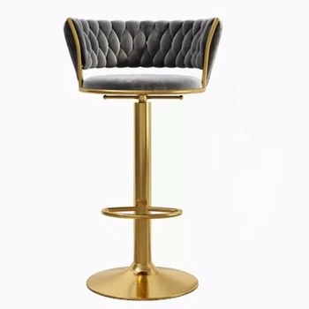 Iskandinav Moda bar sandalyesi Lüks Mobilya bar sandalyesi Ev Arkalığı Yumuşak Yastık Otel Resepsiyon Silla Comedor Mobilya AA50