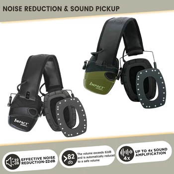 Taktik Elektronik Çekim kulaklık Kılıfı Anti-gürültü Kulaklık Ses Amplifikasyonu İşitme Koruma Kulaklık Katlanabilir çanta ile
