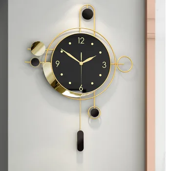 Dijital duvar saati Modern Oturma Odası Nordic Metal Sanat Sessiz Büyük Duvar saat mekanizması Yatak Odası Reloj De Pared Ev Dekorasyon